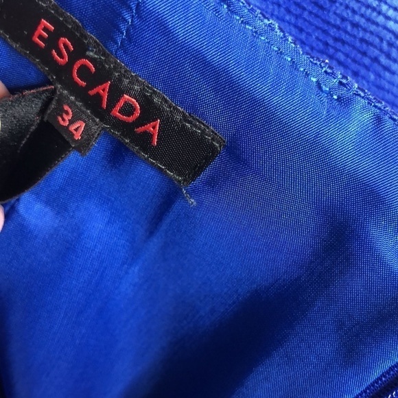 Escada Blue Metallic Skirt - Picture 8 of 11